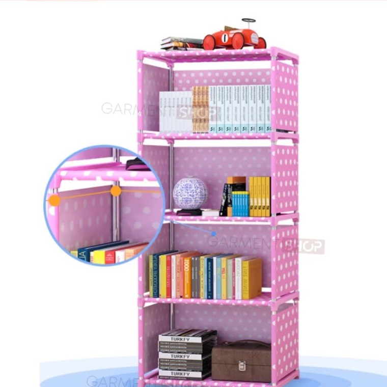 Detail Rak Buku Portable 4 Susun Nomer 37