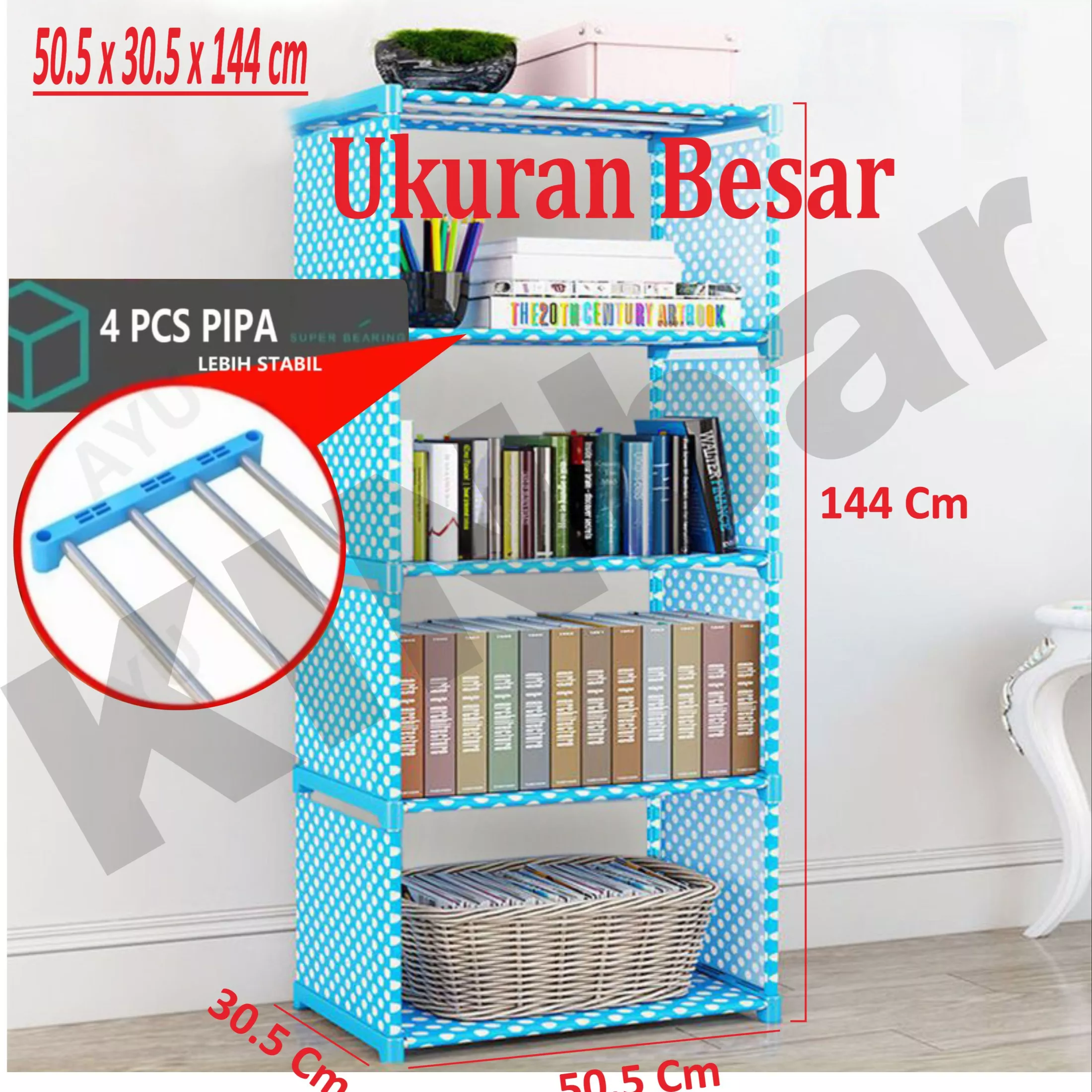 Detail Rak Buku Portable 4 Susun Nomer 50