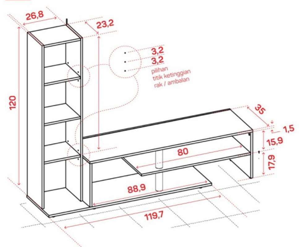 Detail Rak Tv Dan Buku Nomer 38