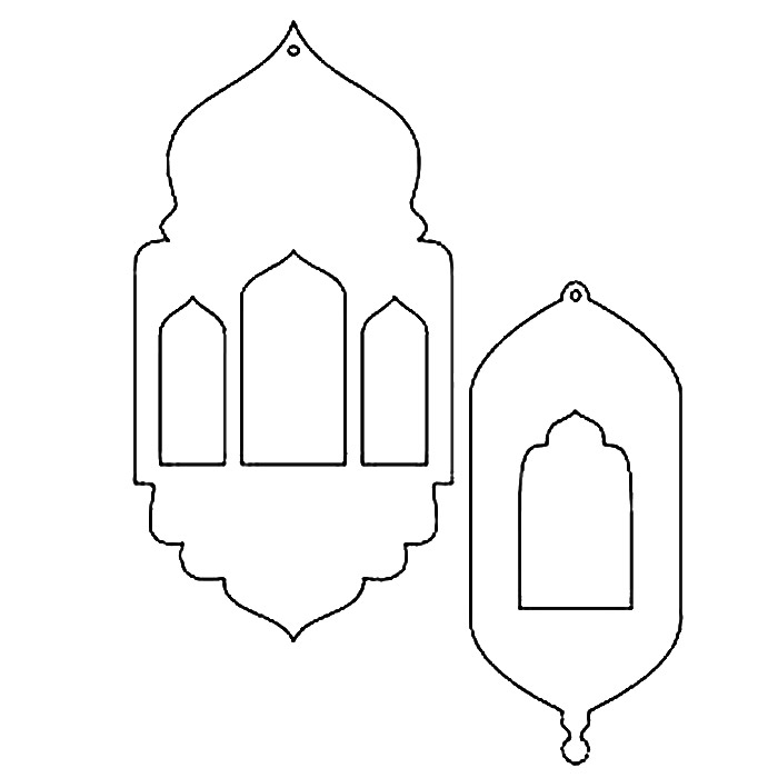 Detail Ramadan Lantern Template Nomer 2