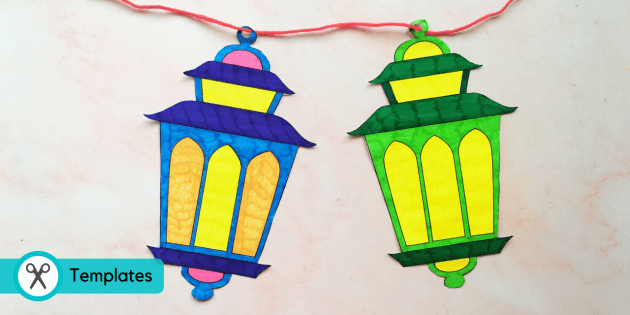 Detail Ramadan Lantern Template Nomer 6