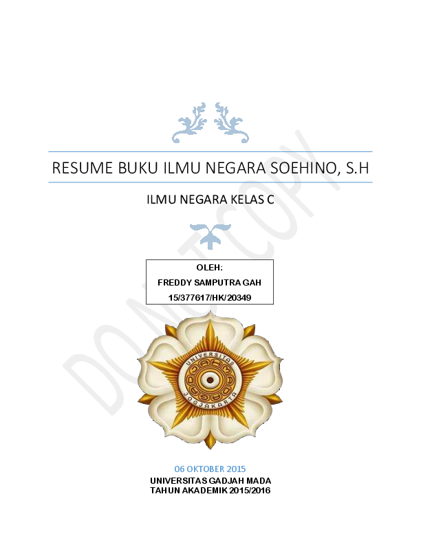 Detail Rangkuman Buku Ilmu Negara Soehino Nomer 18