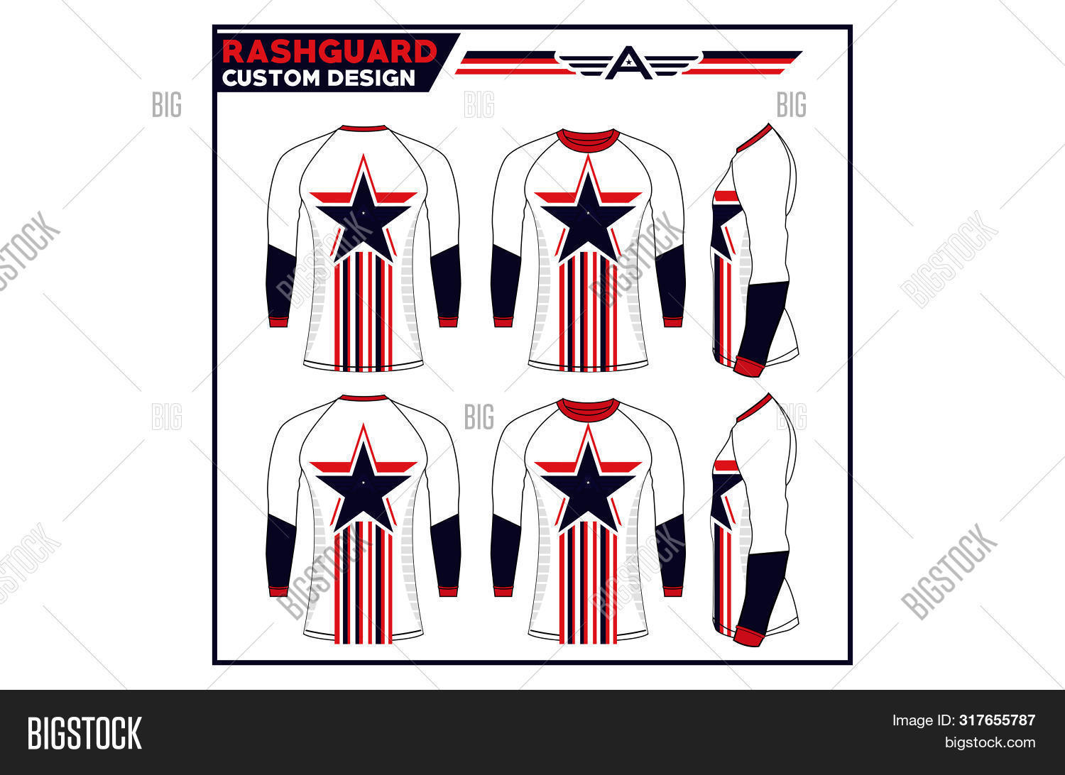 Detail Rash Guard Design Template Nomer 22