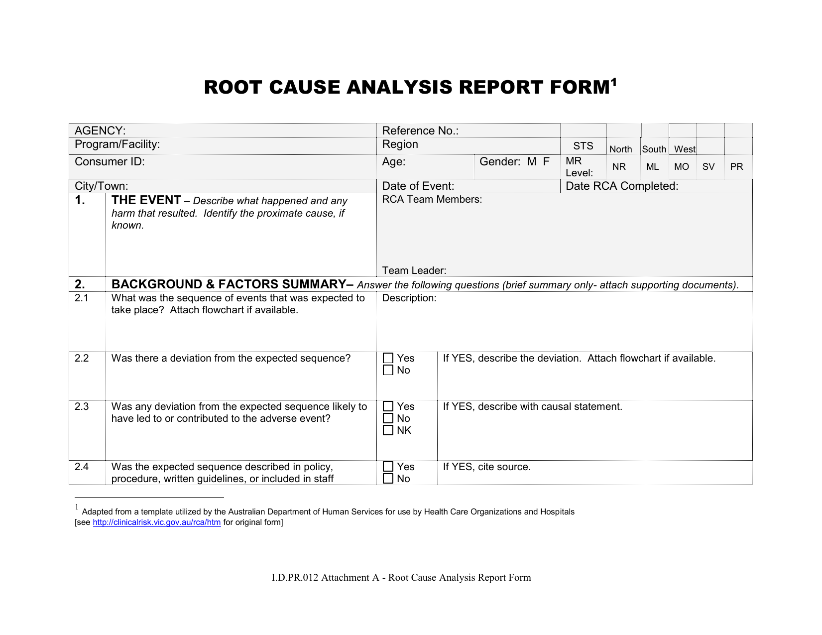 Detail Rca Analysis Template Nomer 36