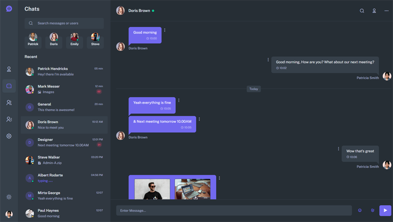 Detail React Chat Template Nomer 23