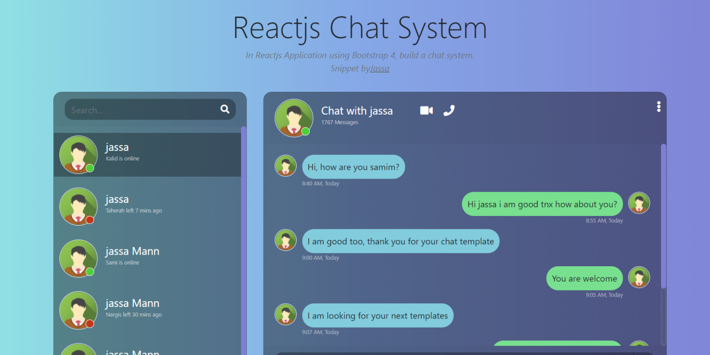 Detail React Chat Template Nomer 36