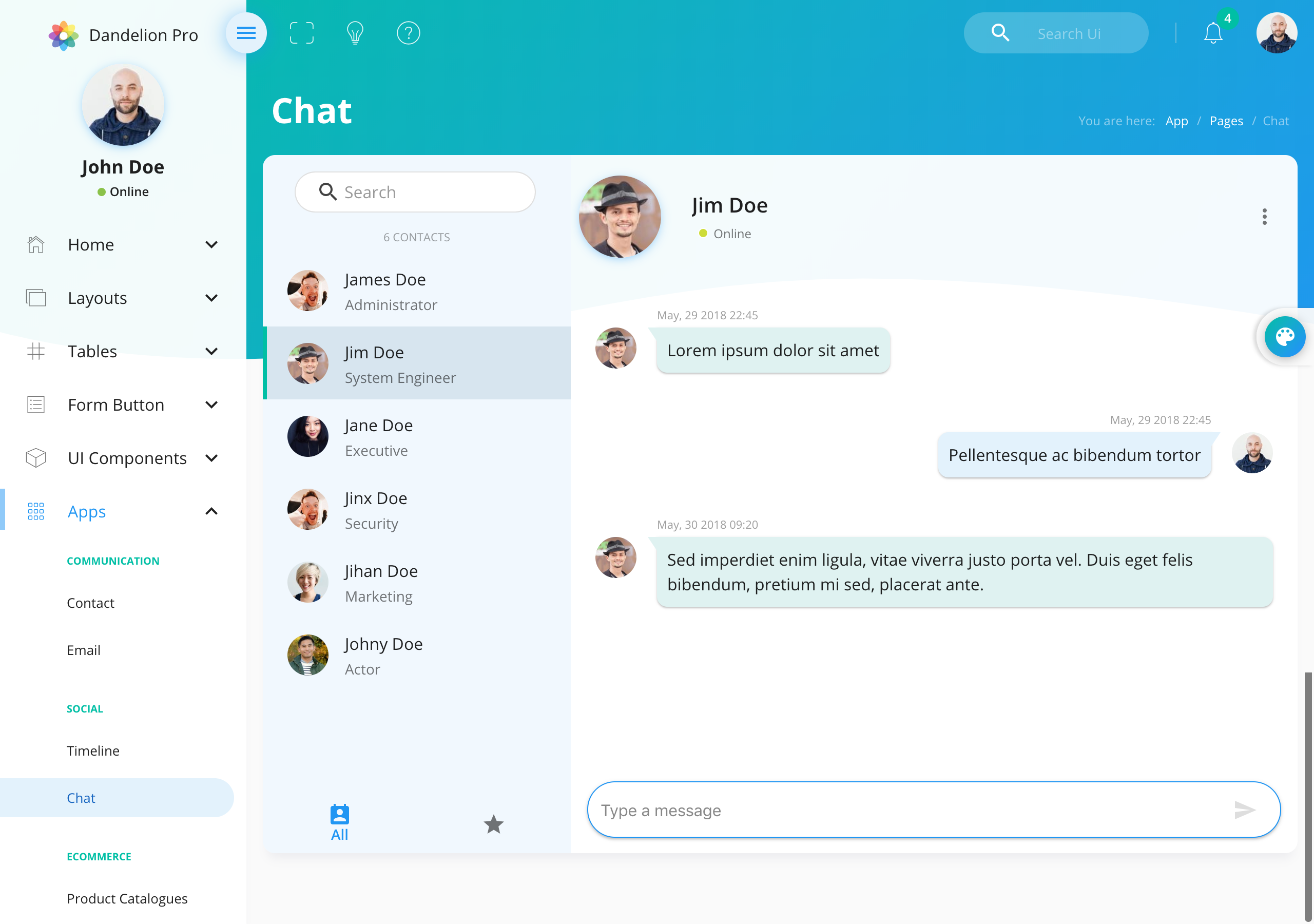 Detail React Chat Template Nomer 43