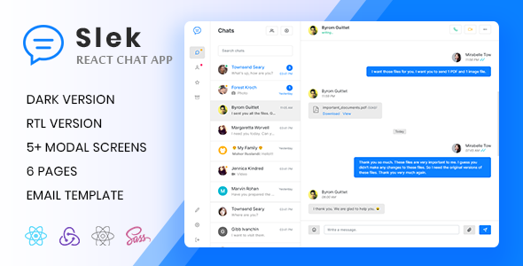 Detail React Chat Template Nomer 6