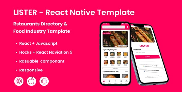 Detail React Js Mobile Template Nomer 18