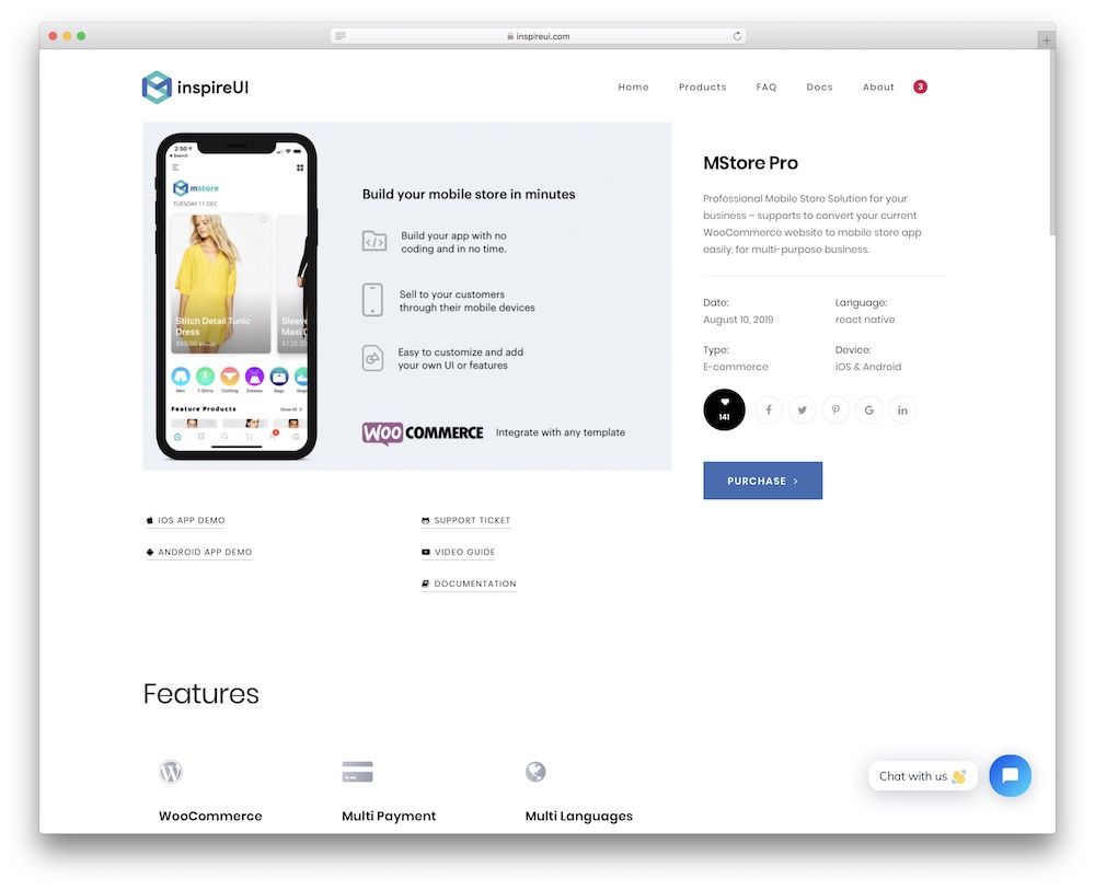 Detail React Js Mobile Template Nomer 25