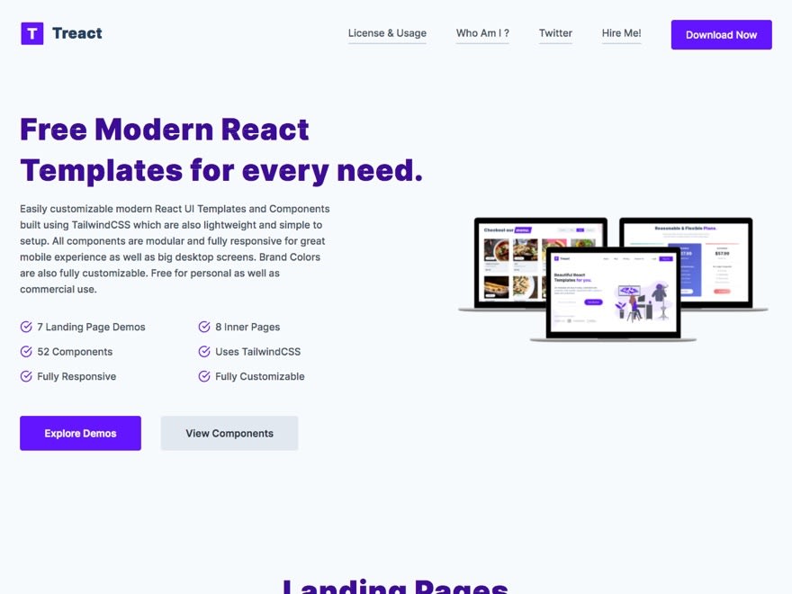 Detail React Js Mobile Template Nomer 27
