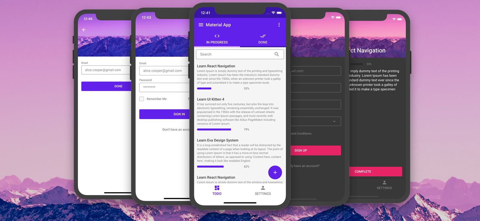 Detail React Js Mobile Template Nomer 41