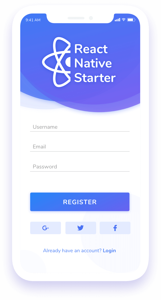 Detail React Native Login Screen Template Free Nomer 10