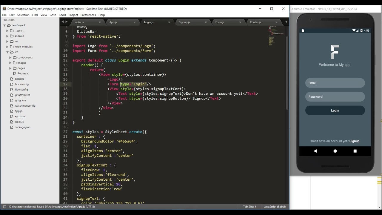 Detail React Native Template Nomer 24