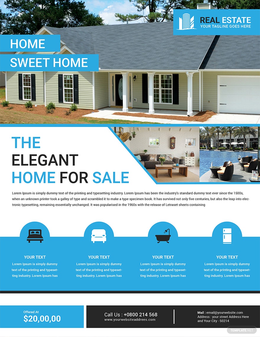 Detail Real Estate Flyer Template Free Nomer 19