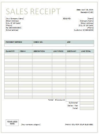 Detail Receipt Template Excel Nomer 15