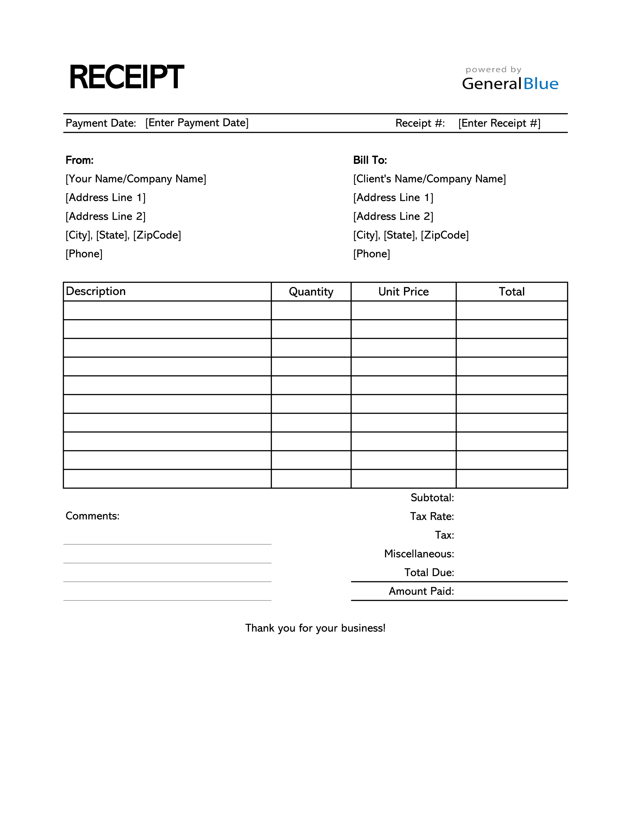 Detail Receipt Template Excel Nomer 16