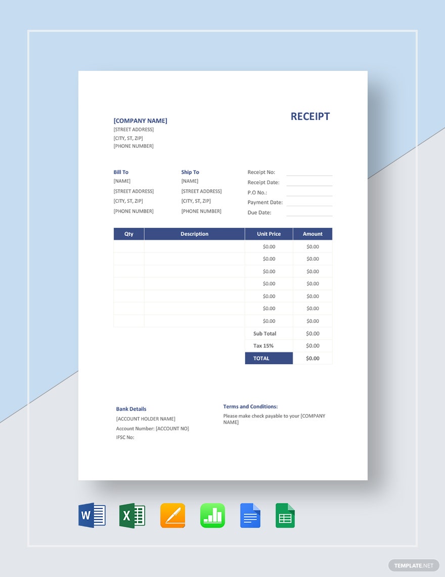 Detail Receipt Template Excel Nomer 27