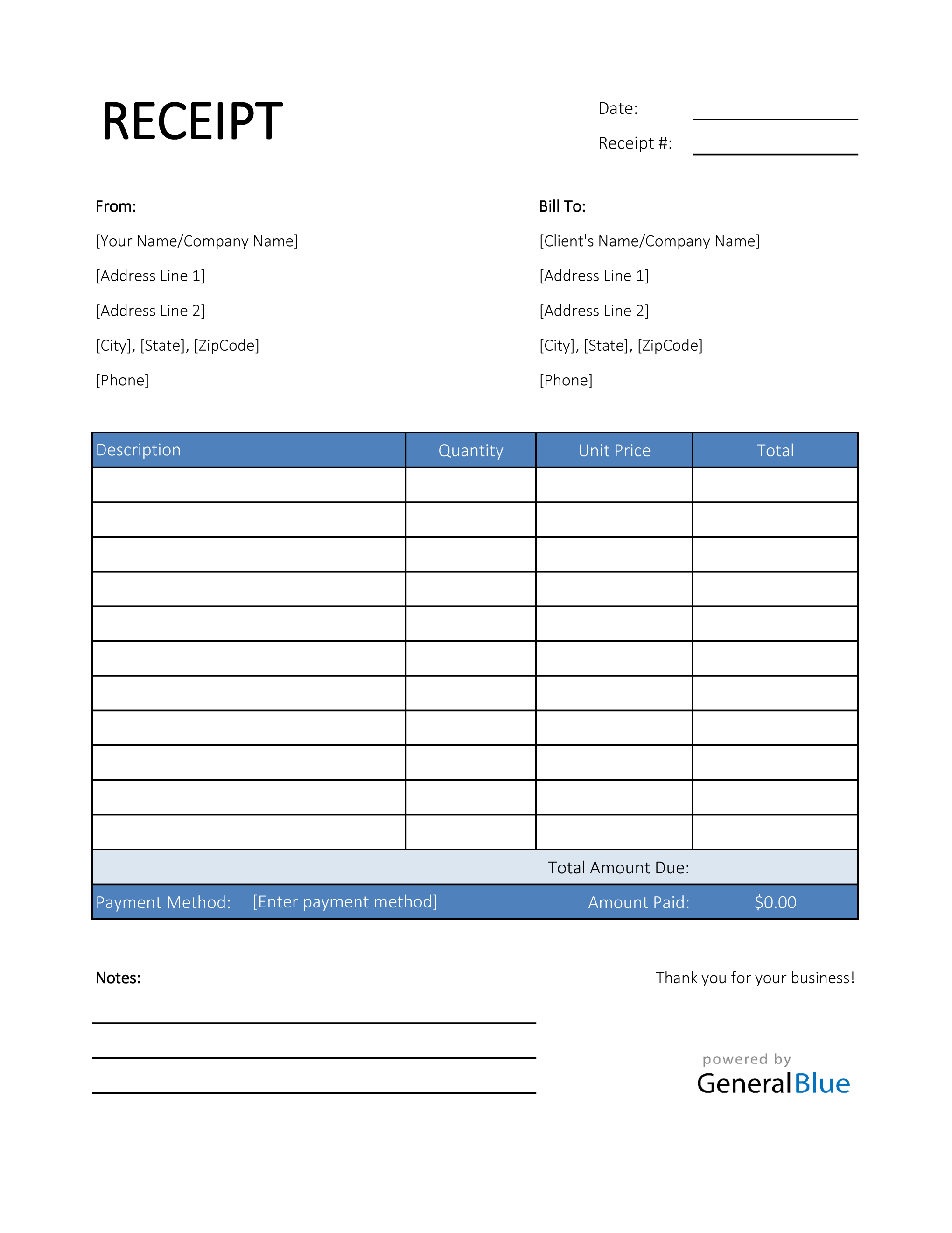 Detail Receipt Template Excel Nomer 5