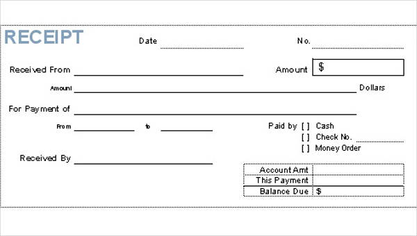 Detail Receipt Template Excel Nomer 40