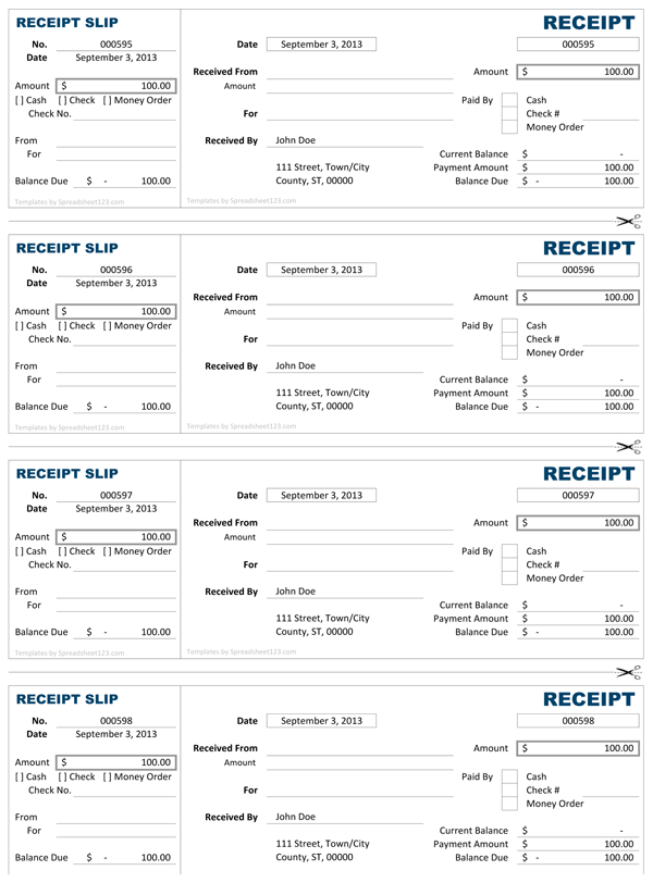 Detail Receipt Template Excel Nomer 46