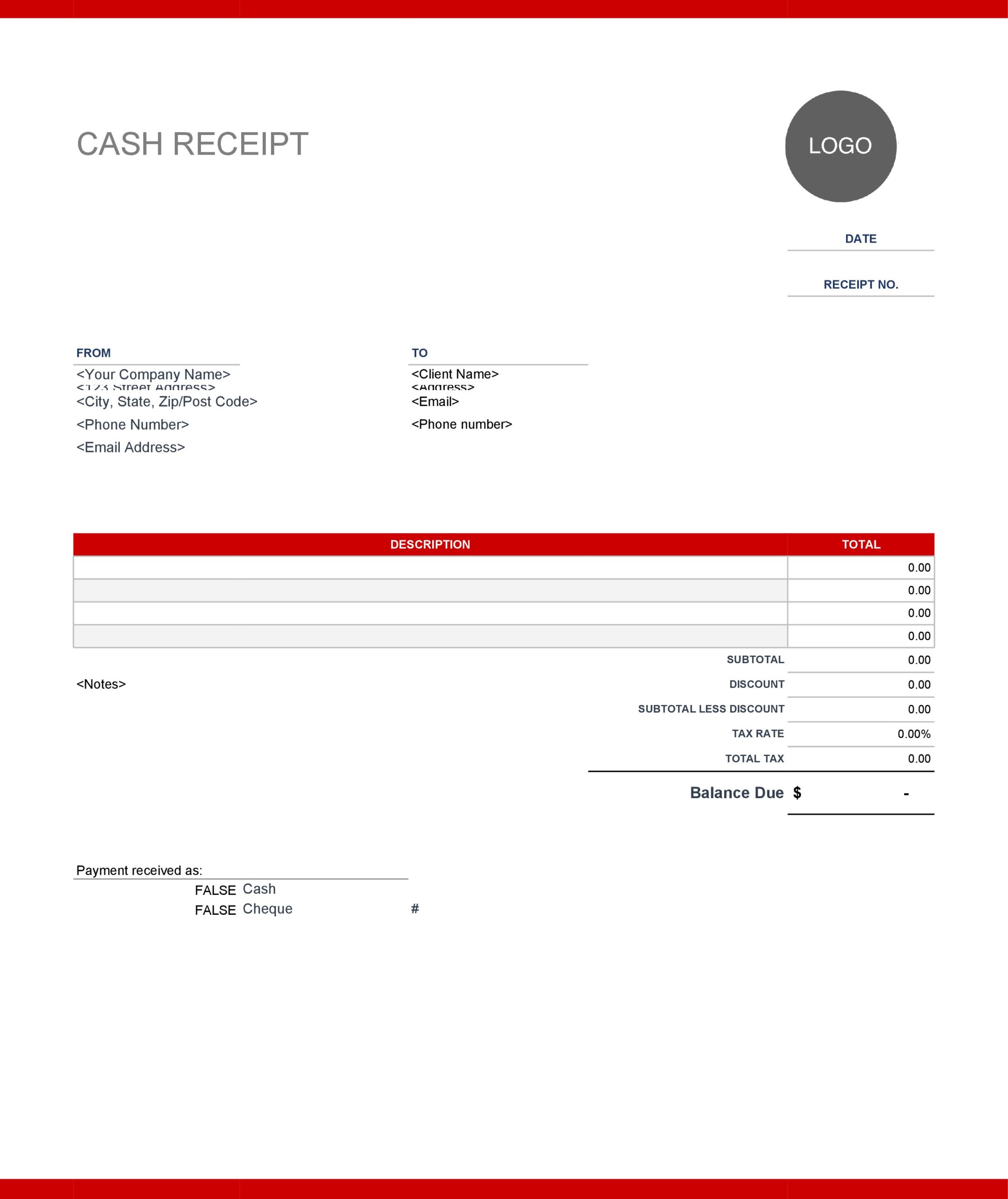 Detail Receipt Template Excel Nomer 47