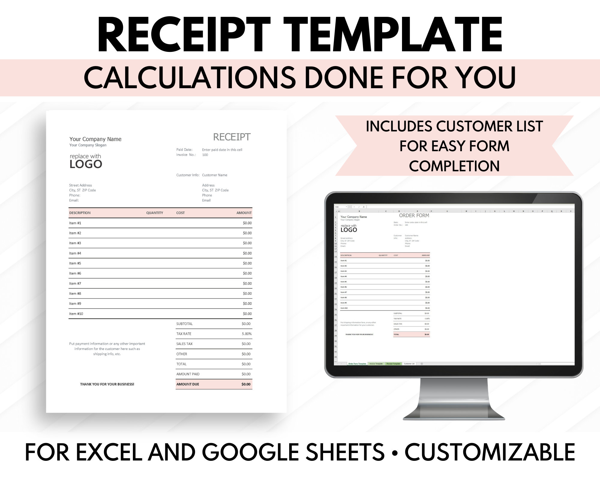 Detail Receipt Template Excel Nomer 53