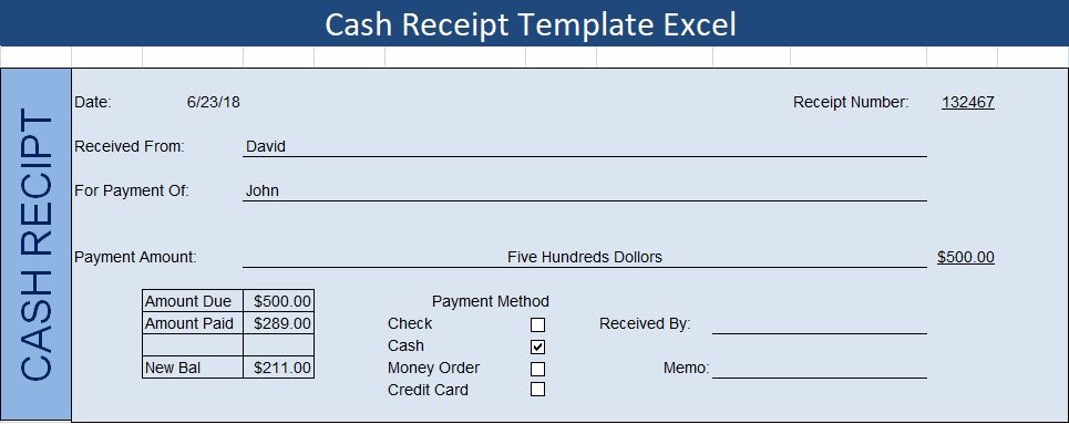 Detail Receipt Template Excel Nomer 55