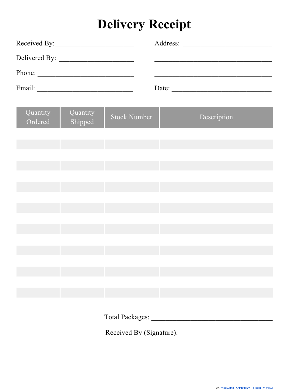 Detail Receiving Document Template Nomer 12