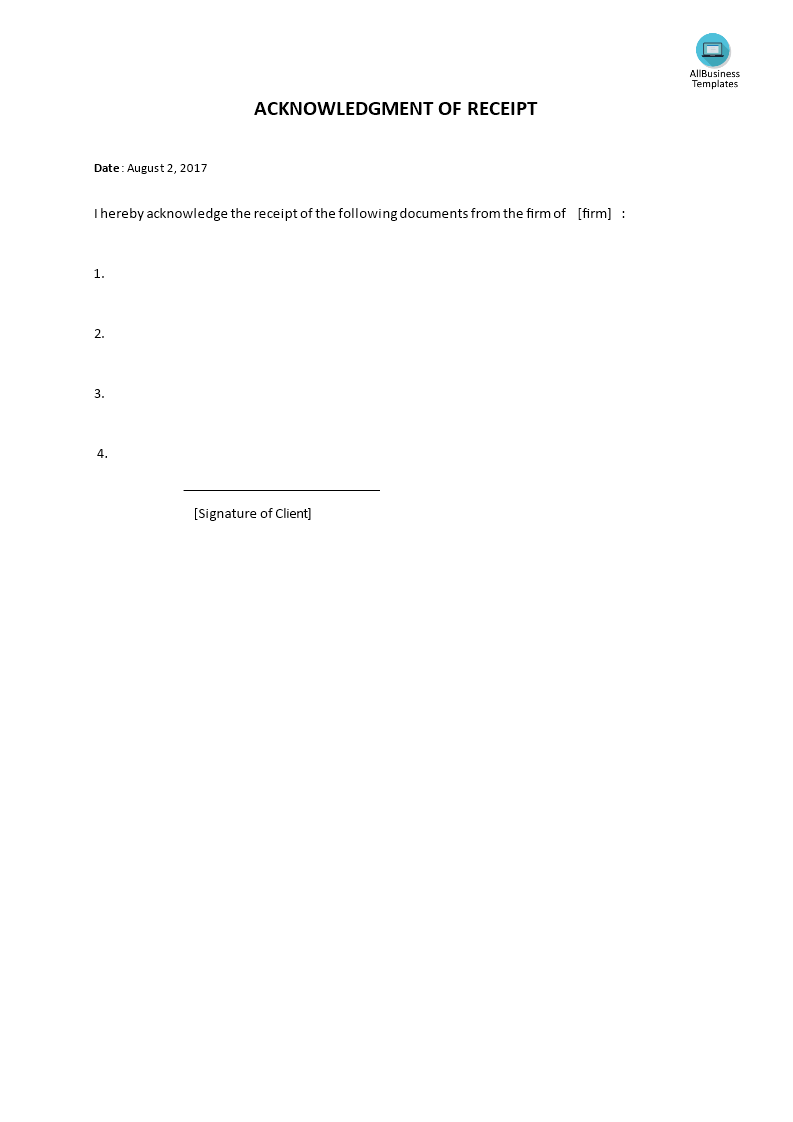 Detail Receiving Document Template Nomer 4