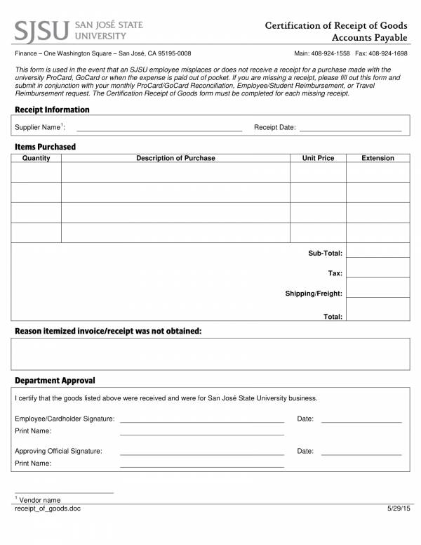 Detail Receiving Document Template Nomer 31