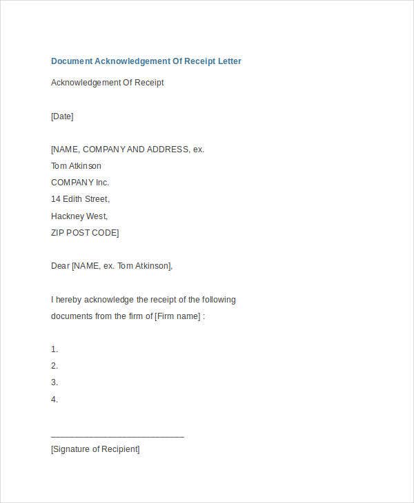 Detail Receiving Document Template Nomer 36