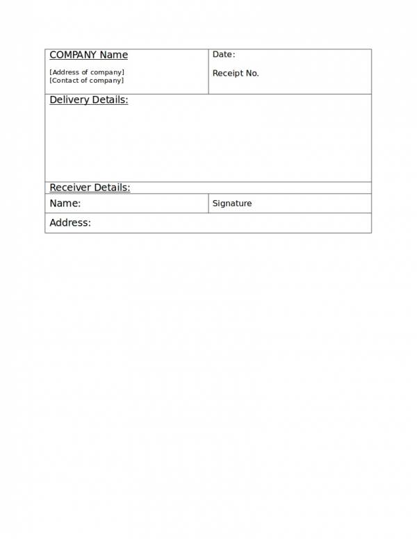 Detail Receiving Document Template Nomer 7