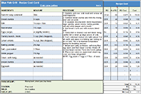 Detail Recipe Costing Template Excel Free Nomer 29