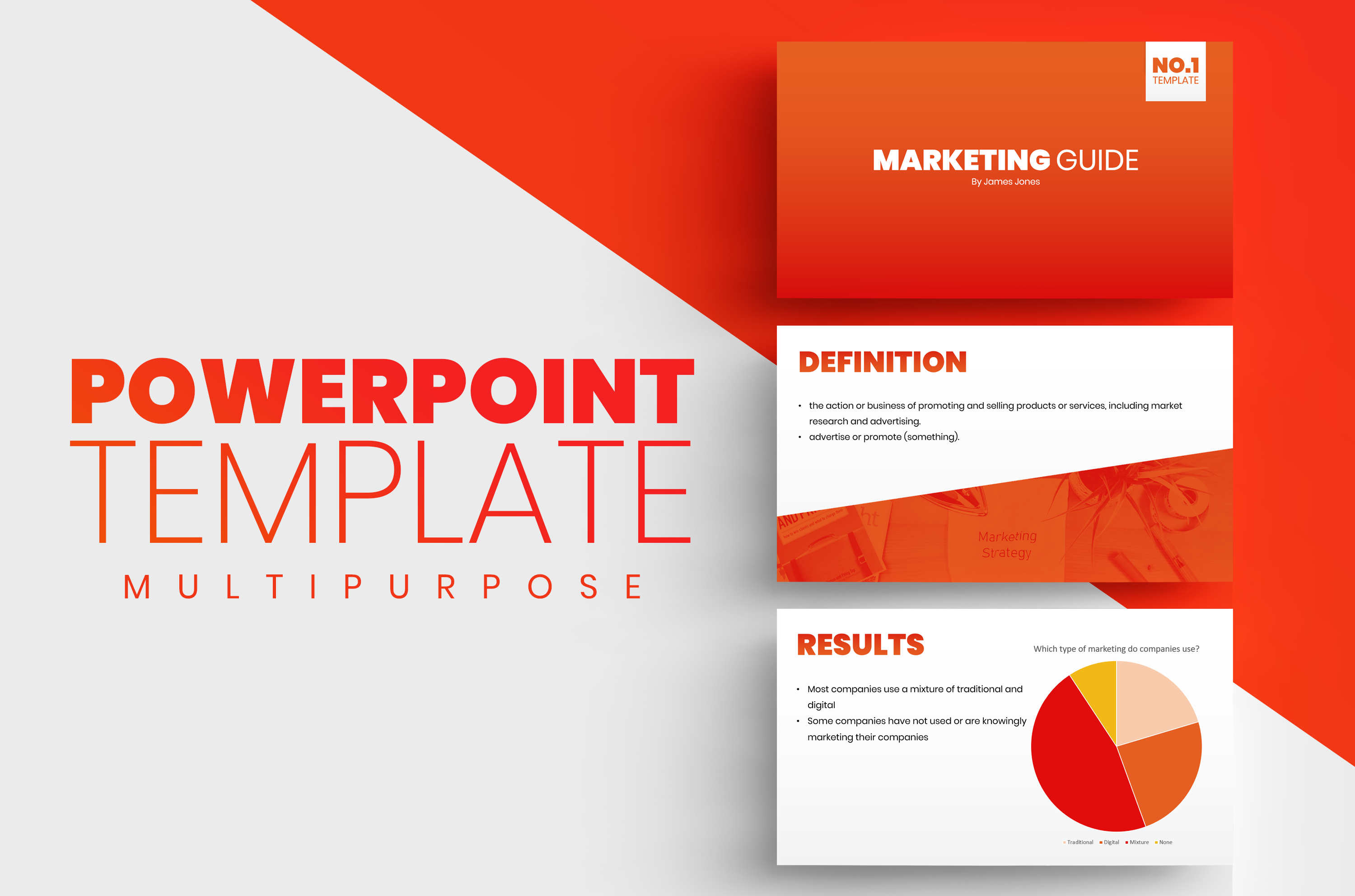 Detail Red Powerpoint Template Nomer 17