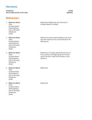 References Template Word - KibrisPDR