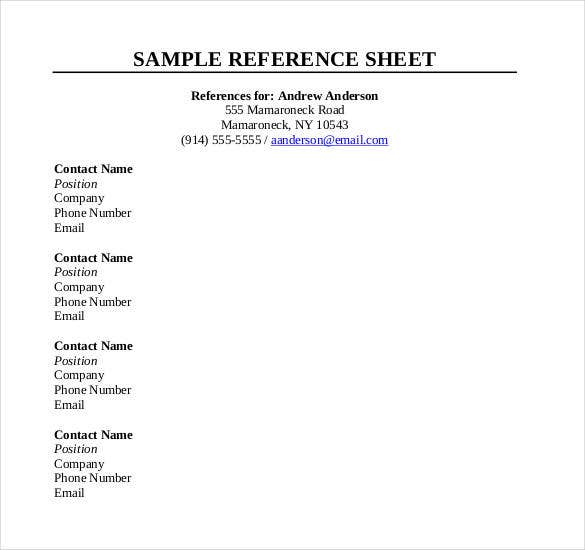 Detail References Template Word Nomer 15