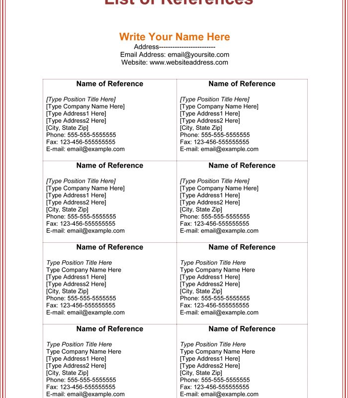 Detail References Template Word Nomer 16