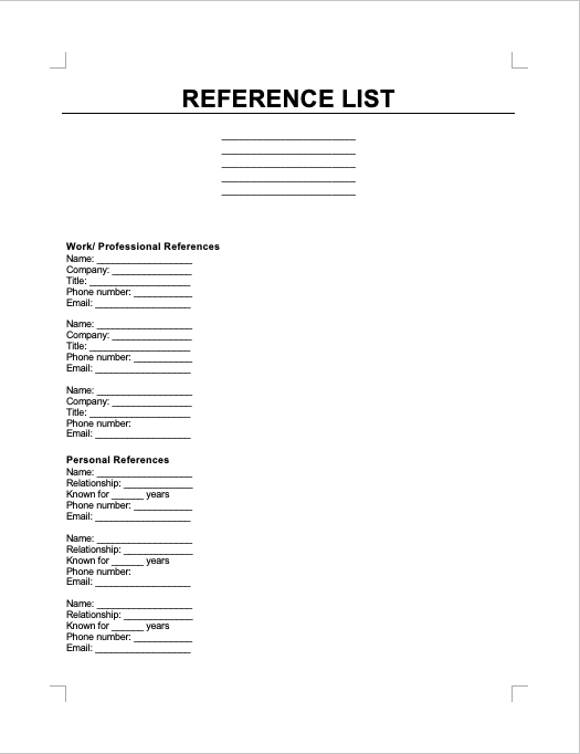 Detail References Template Word Nomer 4