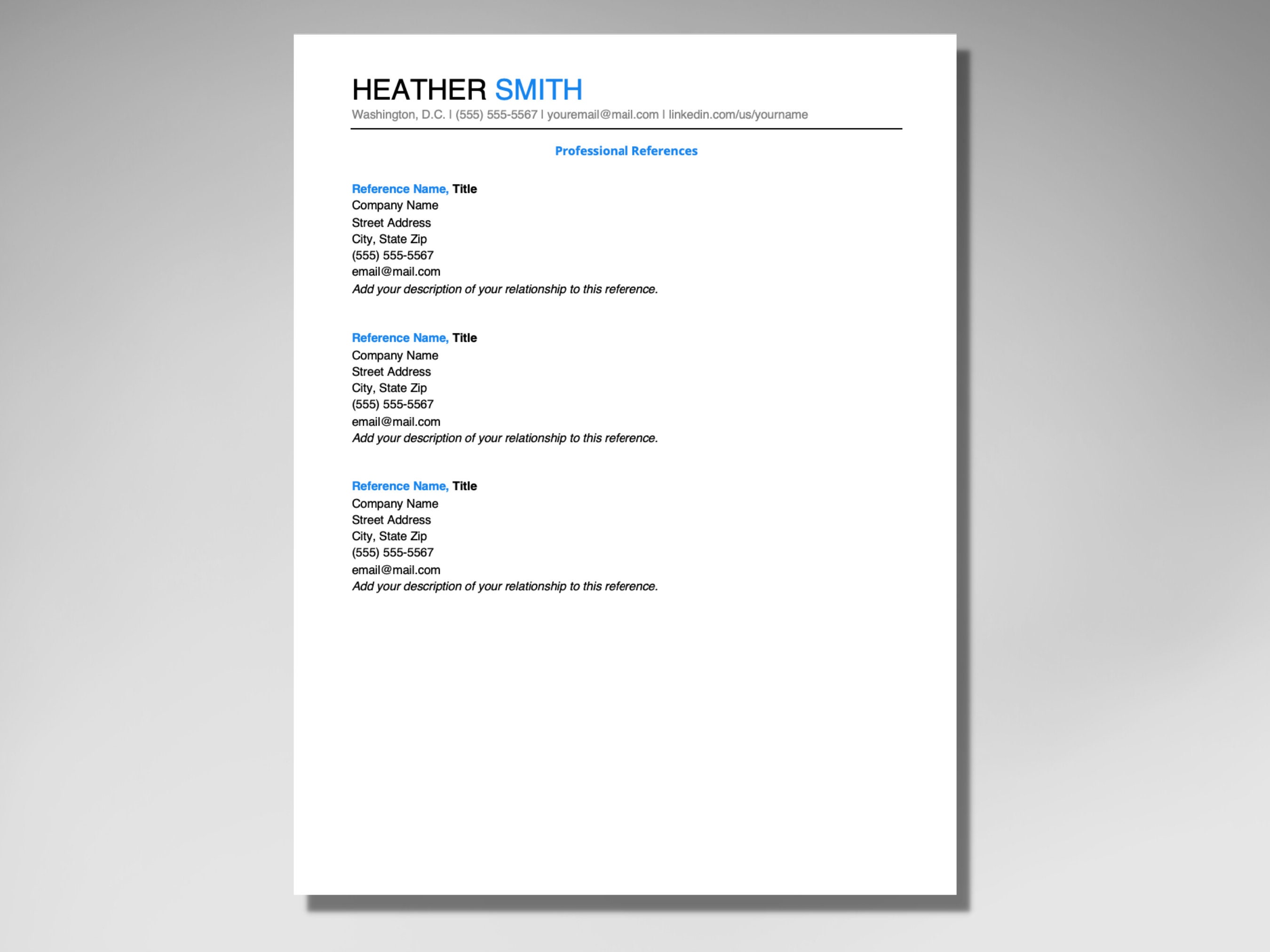 Detail References Template Word Nomer 5