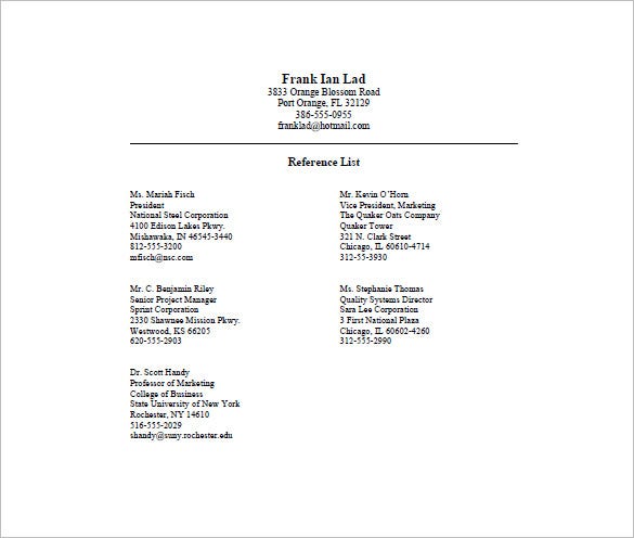 Detail References Template Word Nomer 9