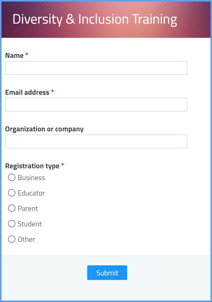 Detail Registration Form Template Nomer 30