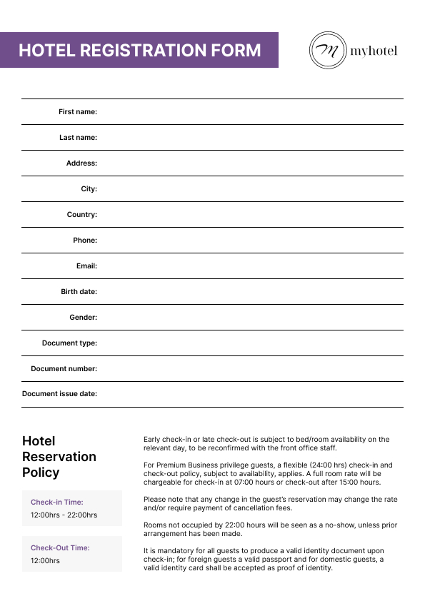 Detail Registration Form Template Nomer 45