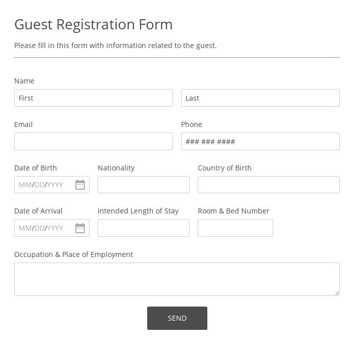 Detail Registration Form Template Nomer 8