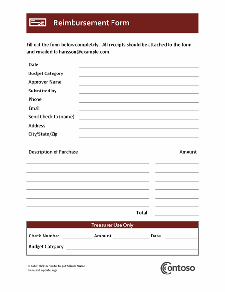 Detail Reimbursement Form Template Excel Nomer 2