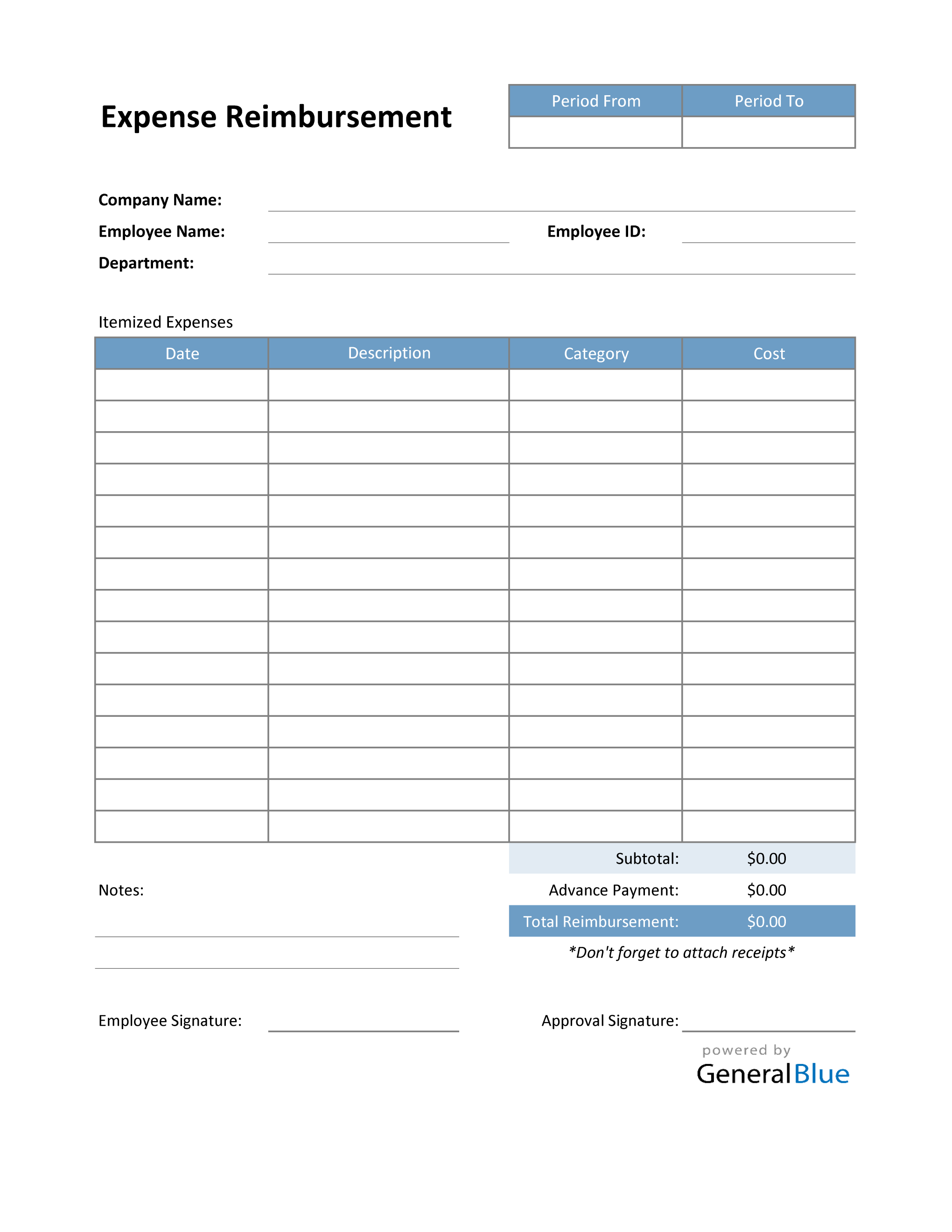 Detail Reimbursement Form Template Excel Nomer 3