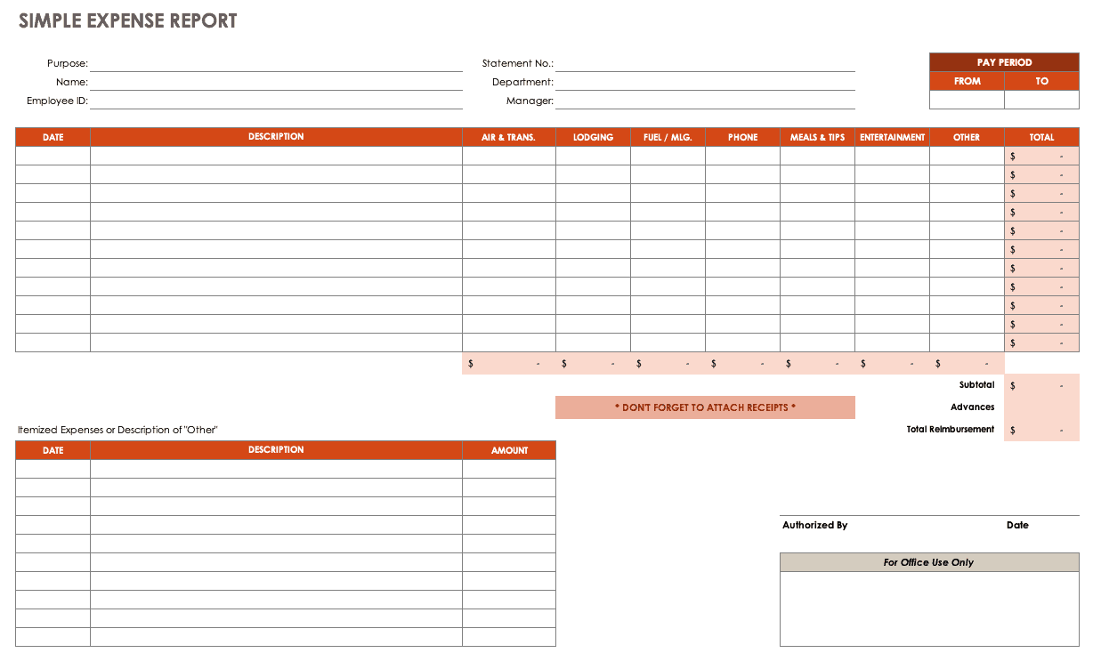 Detail Reimbursement Form Template Excel Nomer 25