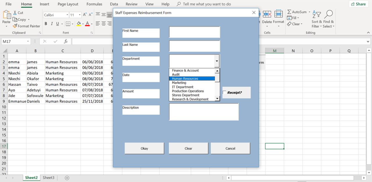 Detail Reimbursement Form Template Excel Nomer 26