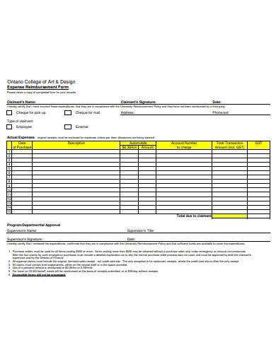 Detail Reimbursement Form Template Excel Nomer 42