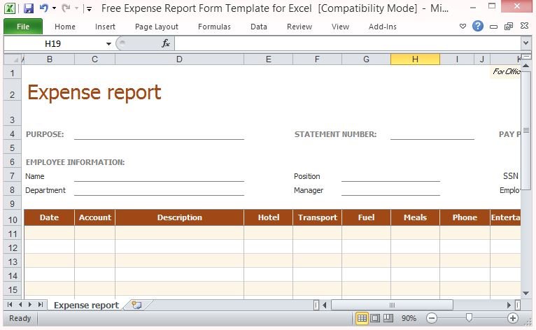 Detail Reimbursement Form Template Excel Nomer 8
